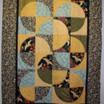 Circles and Curves quilt display at the Gray Library
